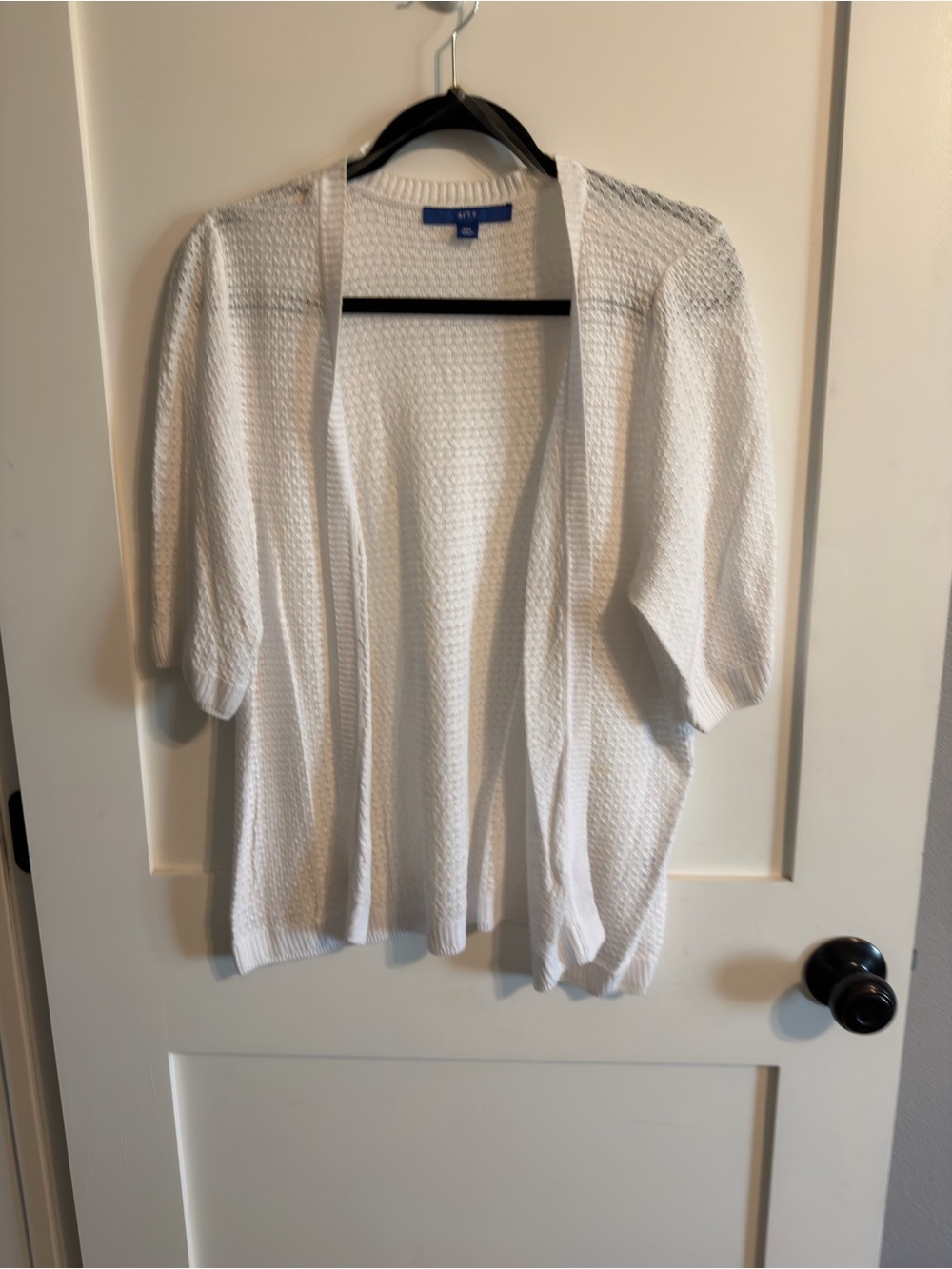 Apt. 9 White Open-Front Knit Cardigan